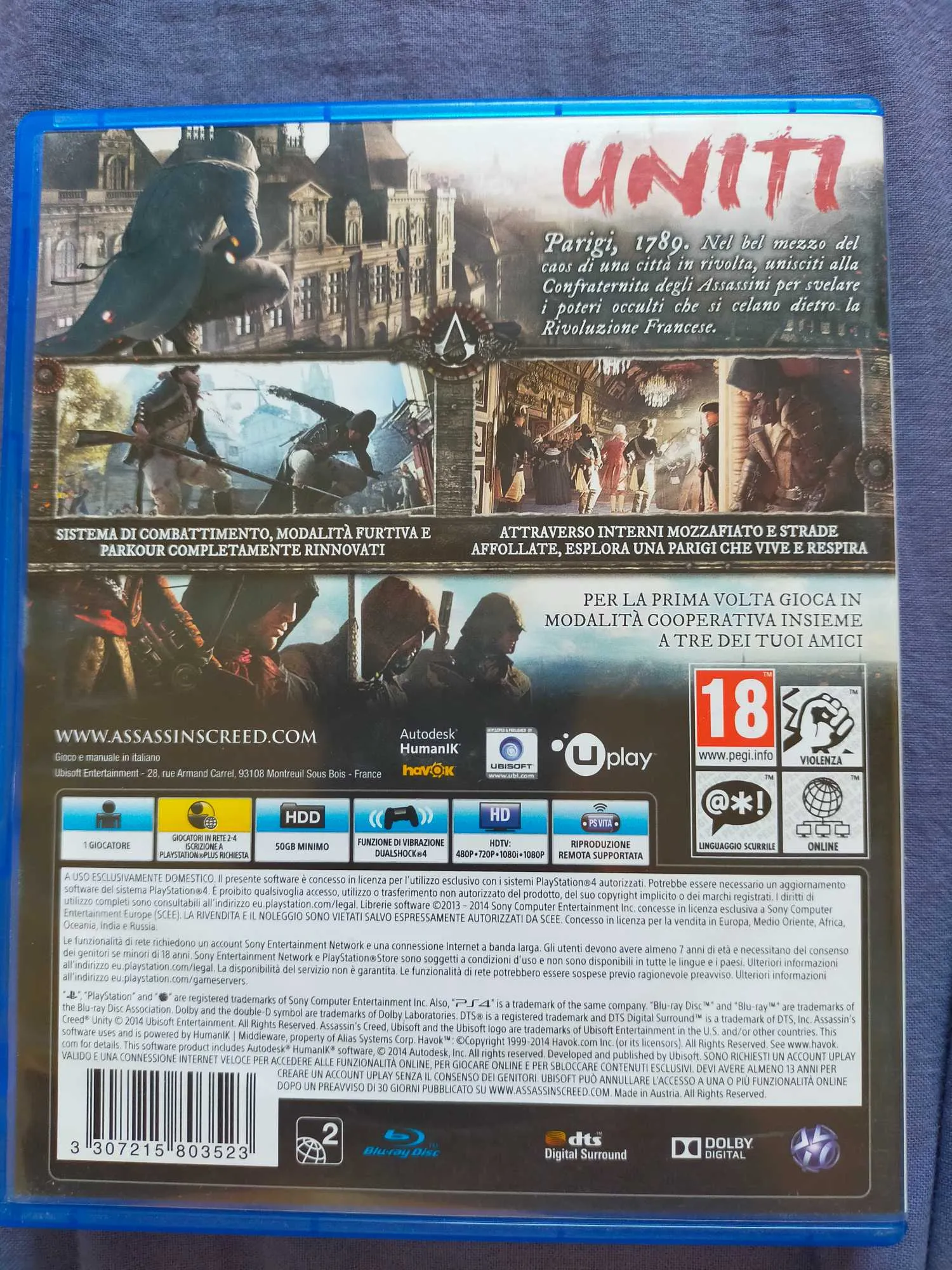  CD ASSASSIN'S CREED UNITY PS4 à Ben Arous - Photo 3