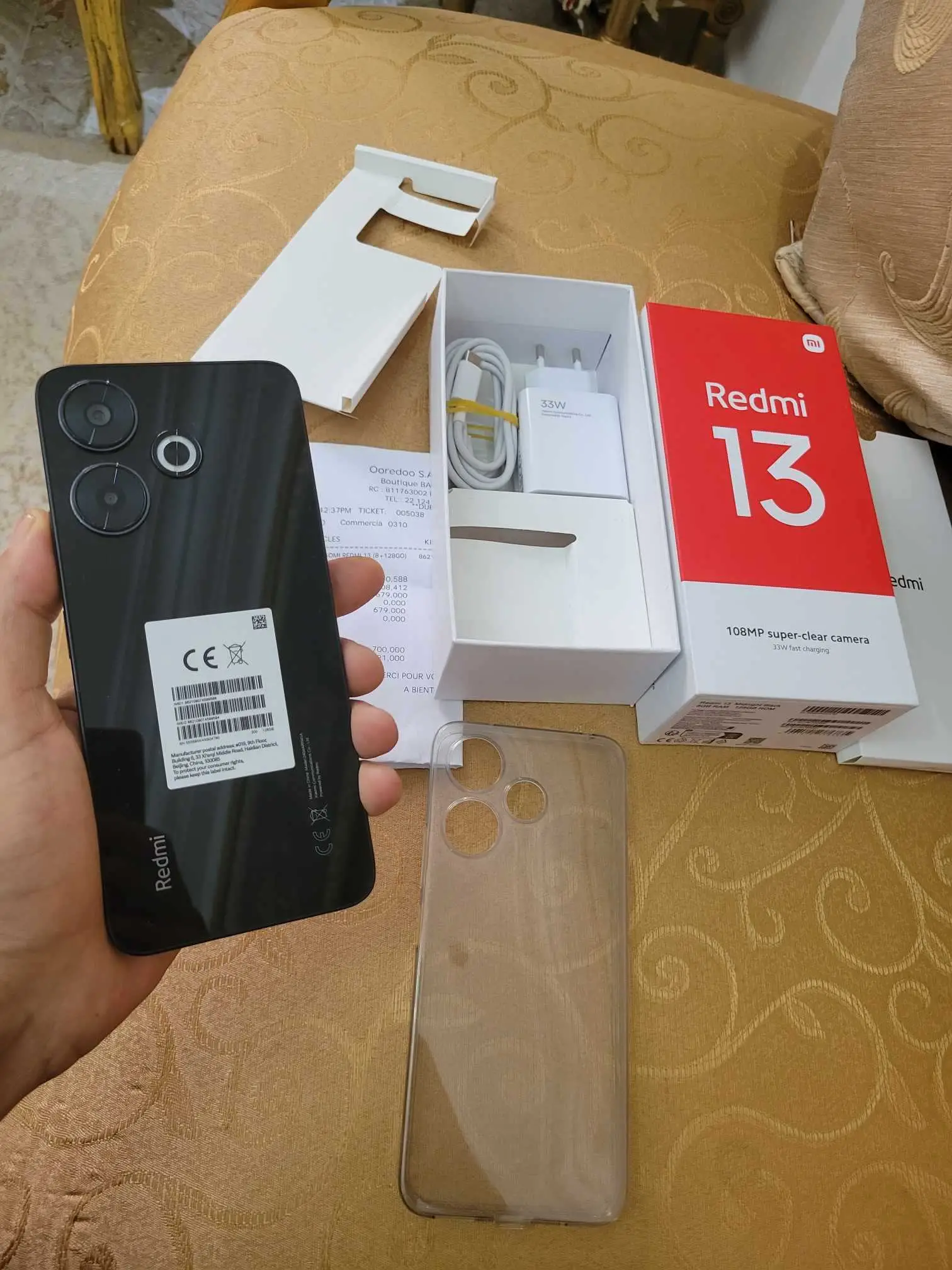  Redmi 13 ram 8g+4 stockage 128g achtée le 15/08/2024 avec facture ď achat à Manouba - Photo 2