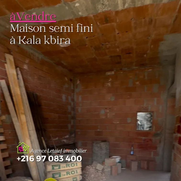  maison semi fini Kalaa ekbira 160.000 dt ???? à sousse - Photo 2