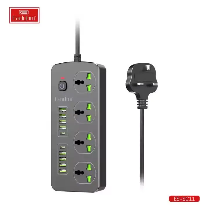  EARLDOM MULTIPRISE SC11 4.1A - 4 Ports - 8 USB - 2 USB C Fast Charging - Anti shock à Manouba - Photo 3