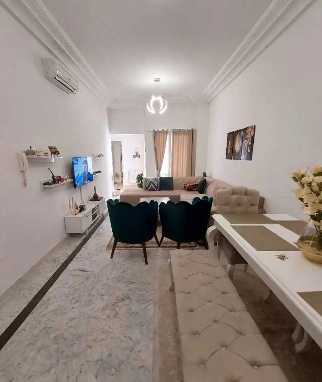  Appartement S+1 meublé aux Jardins de Carthage ZAL2908 
