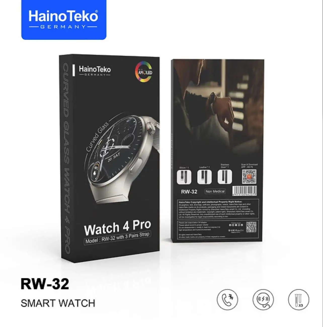  Montre Connectée Haino Teko Watch 4 Pro- RW-32 Noir / Marron à Manouba - Photo 3