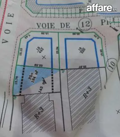  Terrain Fait l'angle à Bouhsina Prés de la Nouvelle Ecole Française à sousse - Photo 2