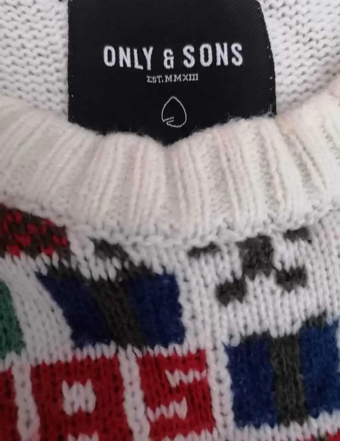  Très beau Chandail motif festif de Noël Jule Only & Sons à col rond en tricot jacquard unisexe. à Ariana - Photo 3