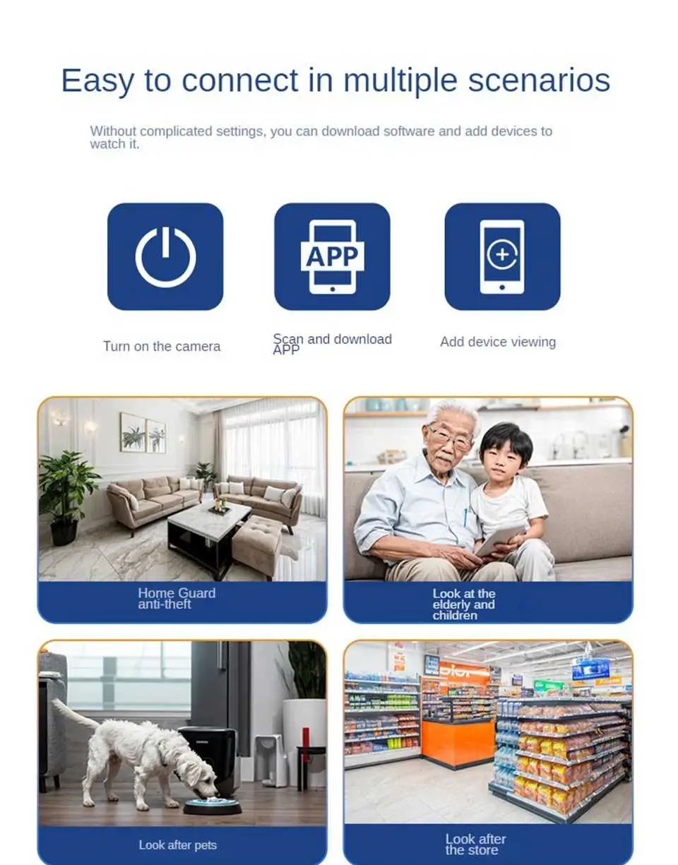  Indoor Security Camera APP Remote Control Motion WIFI Camera PIR Body Sensor IR à Tunis - Photo 2