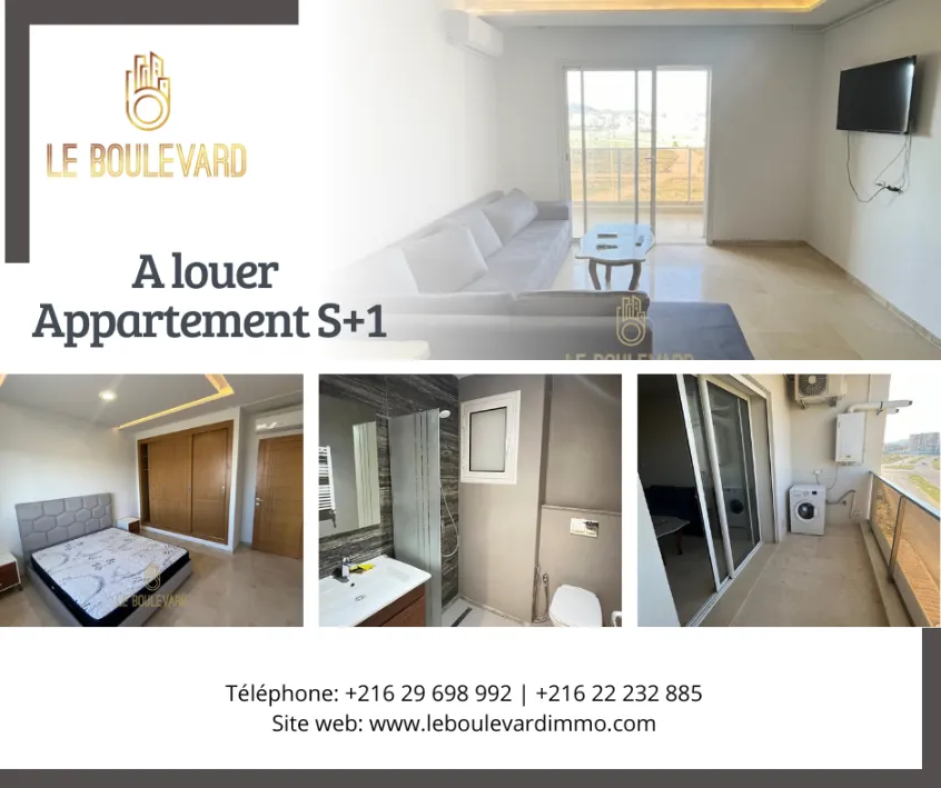  A Louer Appartement S+1 Haut Standing Située à AFH Mrezge, cité El Wafa, Nabeul 