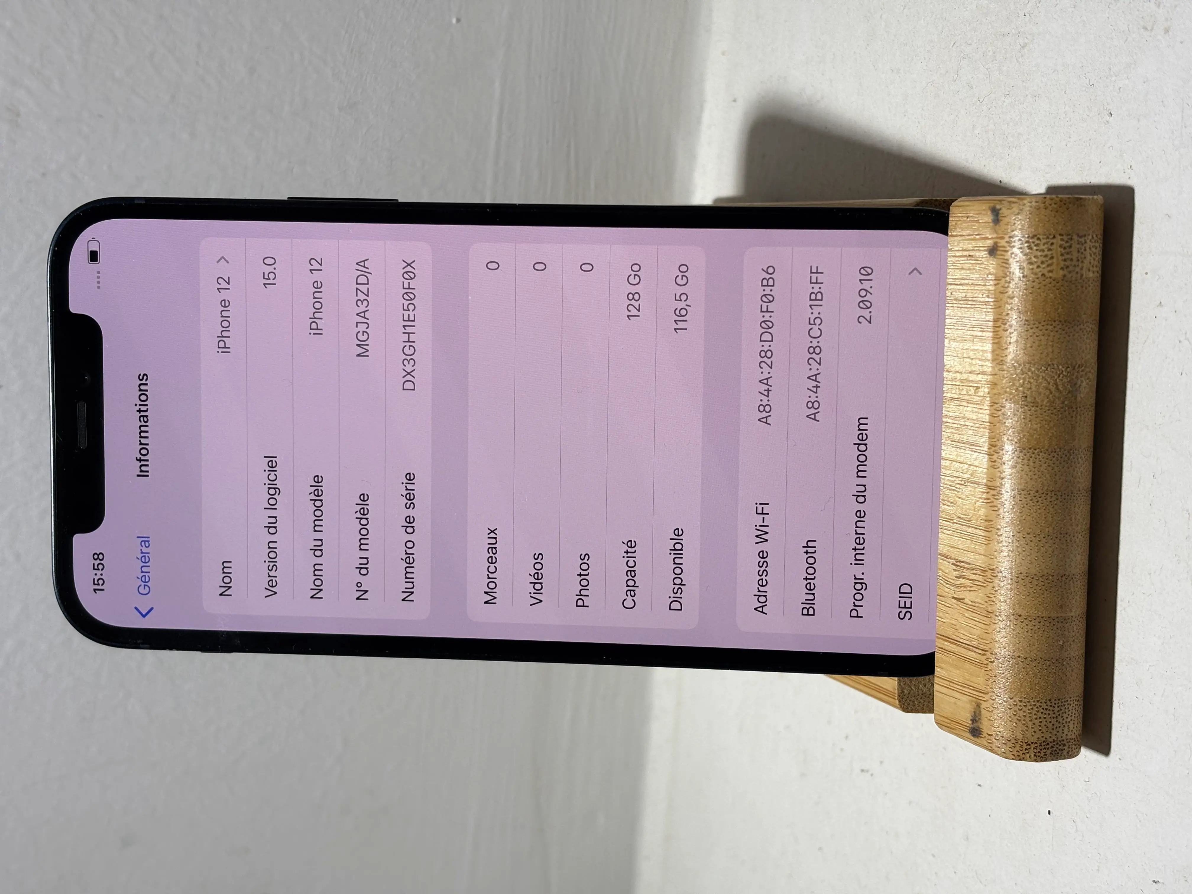  iPhone 12 128GB 100% batterie Noire à Tunis - Photo 3