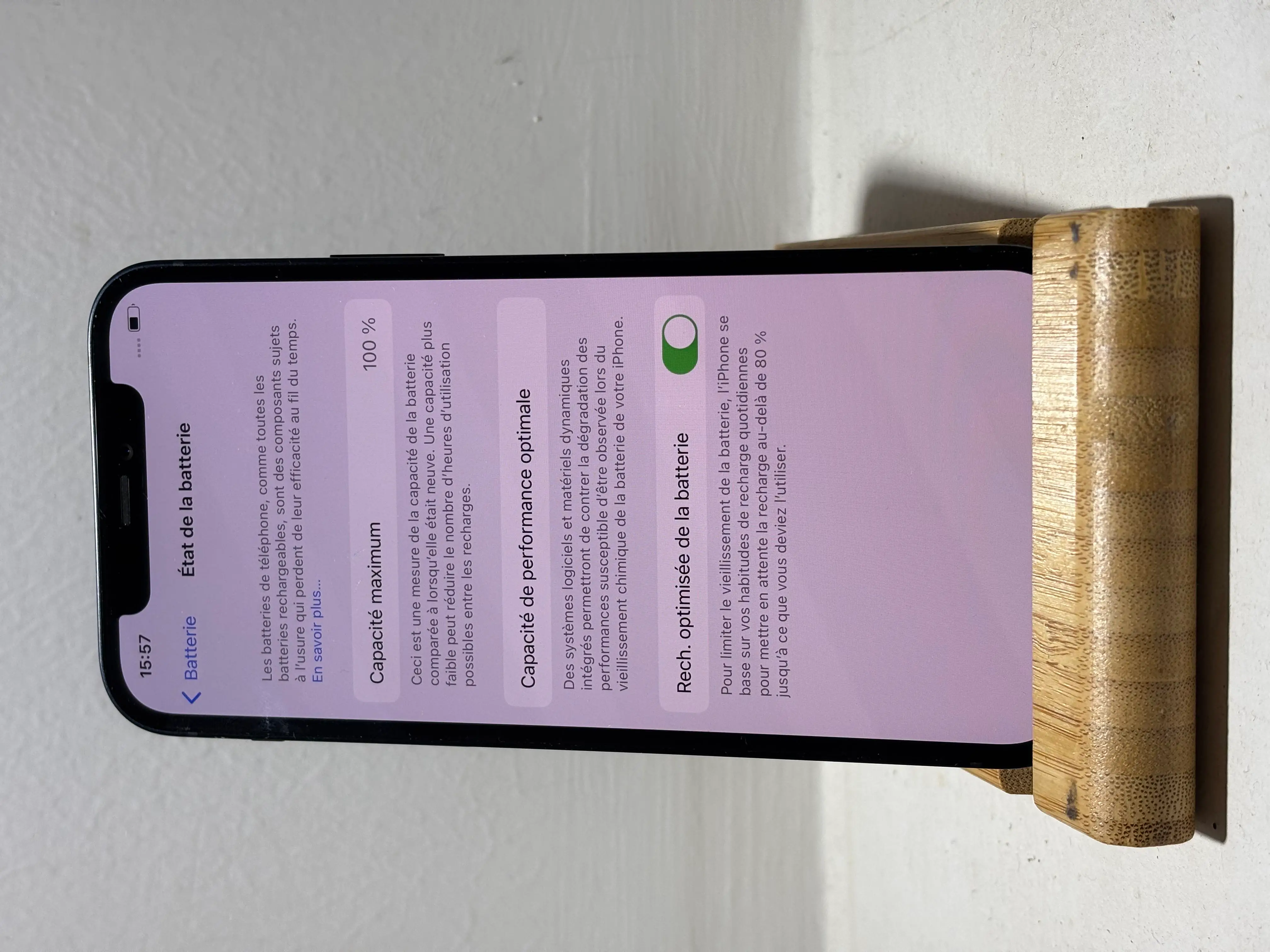  iPhone 12 128GB 100% batterie Noire à Tunis - Photo 2