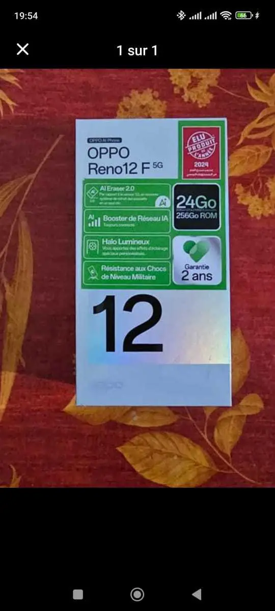  Vendre Oppo reno 12f très neuf sans touche à l' écran 