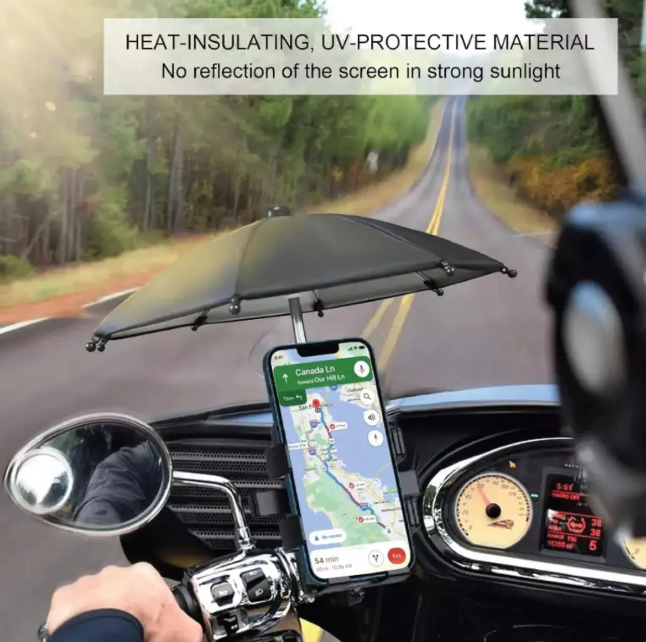  Support de téléphone portable pour moto scooter - navigation avec parapluie à Manouba - Photo 2