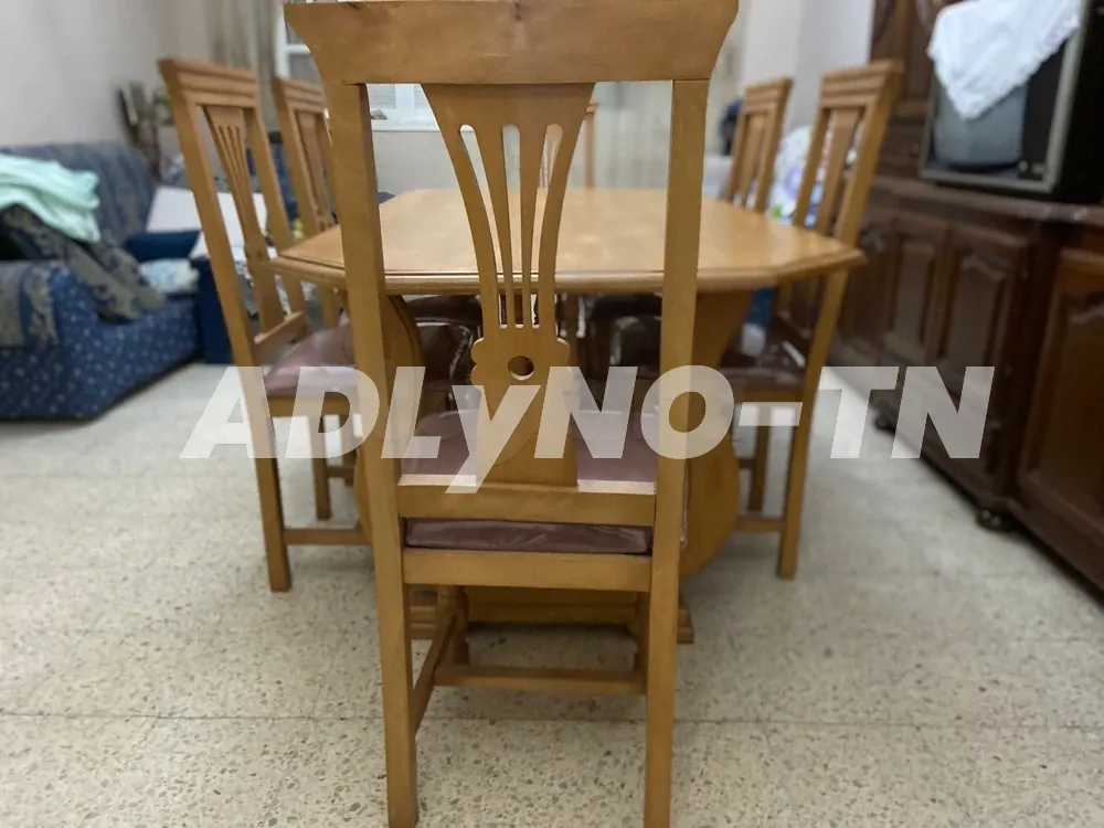 Table à Manger Avec 6 Chaises à Ben Arous - Photo 6