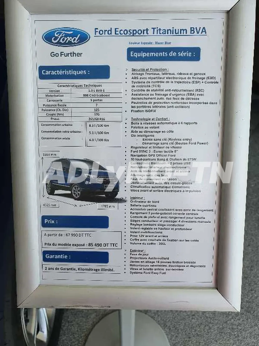 Ford Ecosport Titanium BVA à Tunis - Photo 8