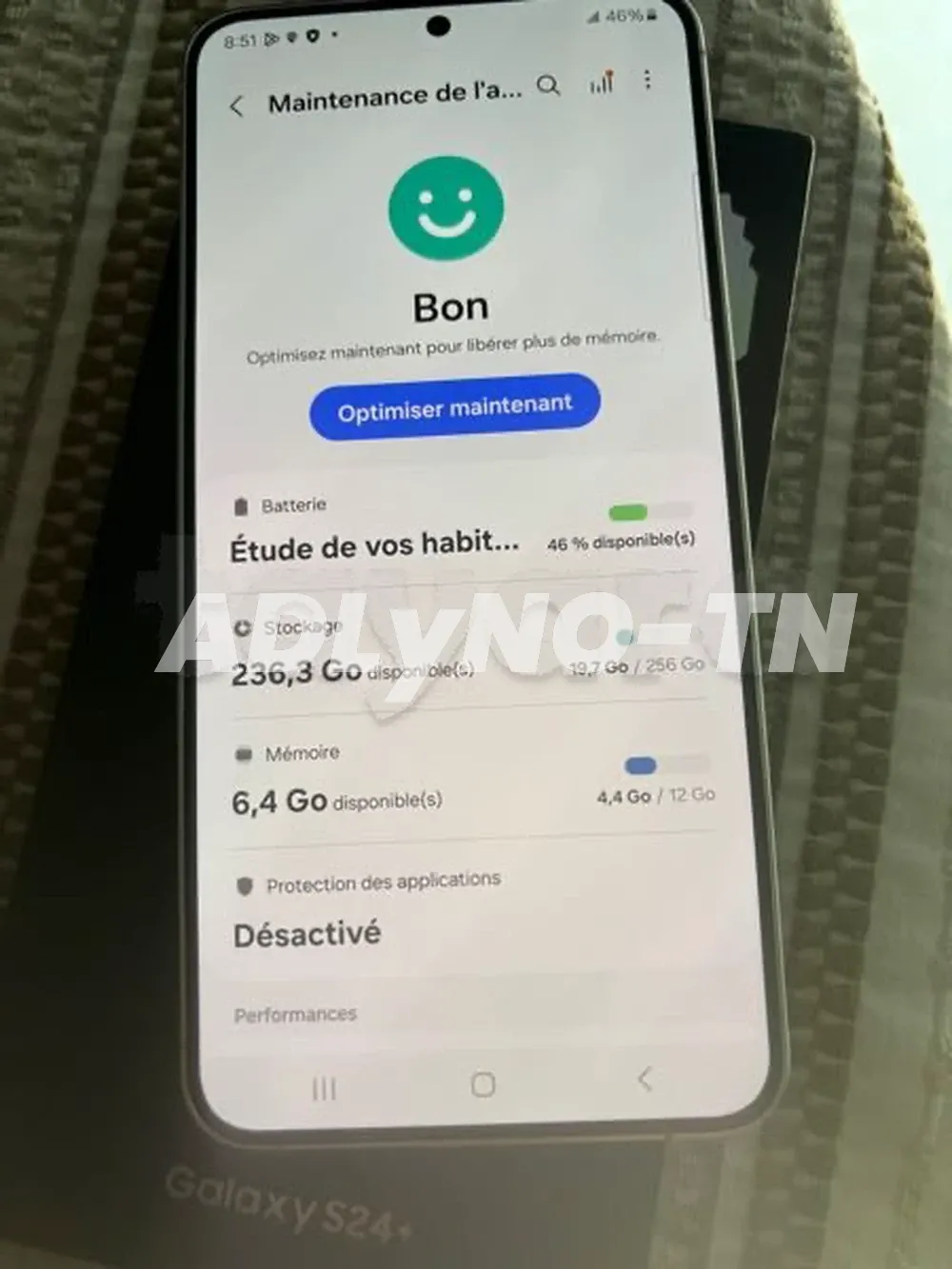 Samsung S24 Plus 256/12 5G neuf comme cacheté très peu servi importé avec son accessoires facture et garantie prix 2290dt tel 20172643 page FB Dream Phone Marsa à Tunis - Photo 3