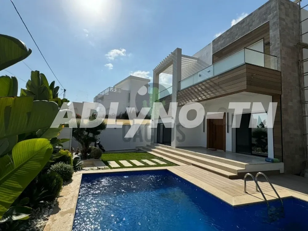  Villa S+4 toute neuve avec piscine à vendre à Hammamet Sud 51355351 