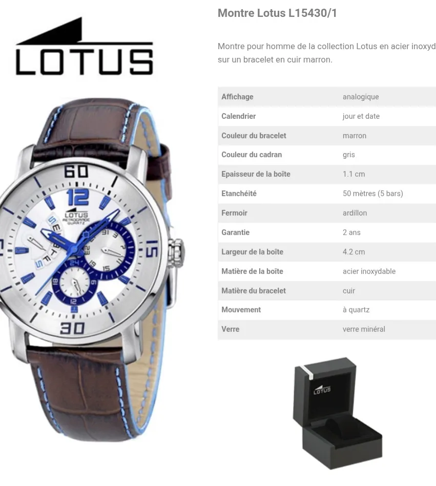 Montre lotus