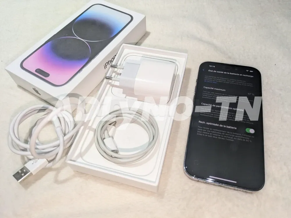 iPhone 14 Pro Violet, accessoires complets à Manouba - Photo 2