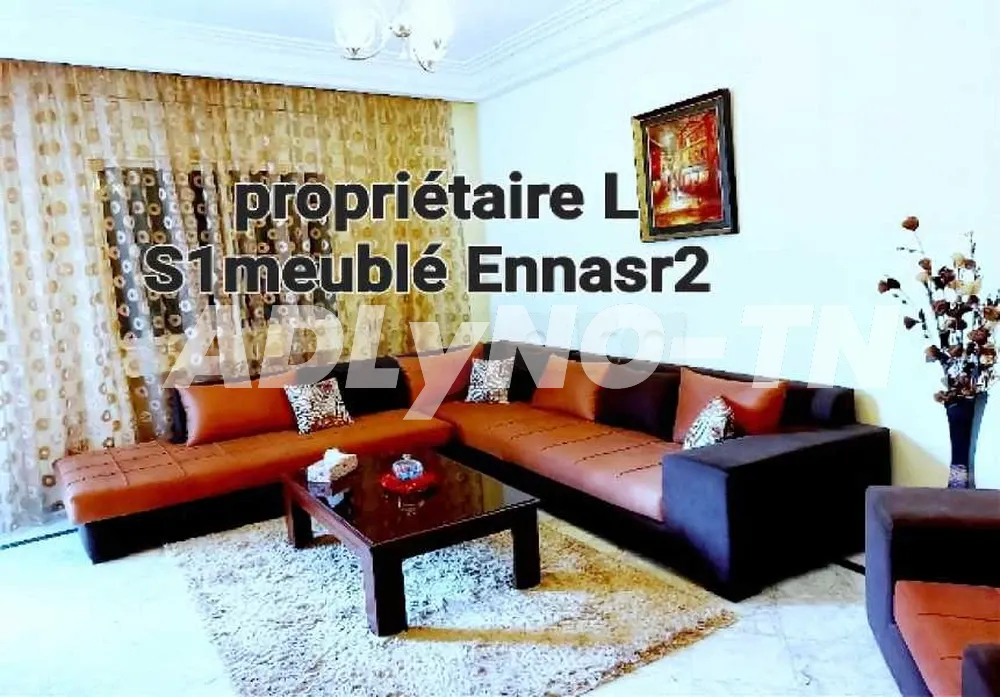 S+1 meublé Ennasr2 haut standing très propre pour étranger à Ariana - Photo 1