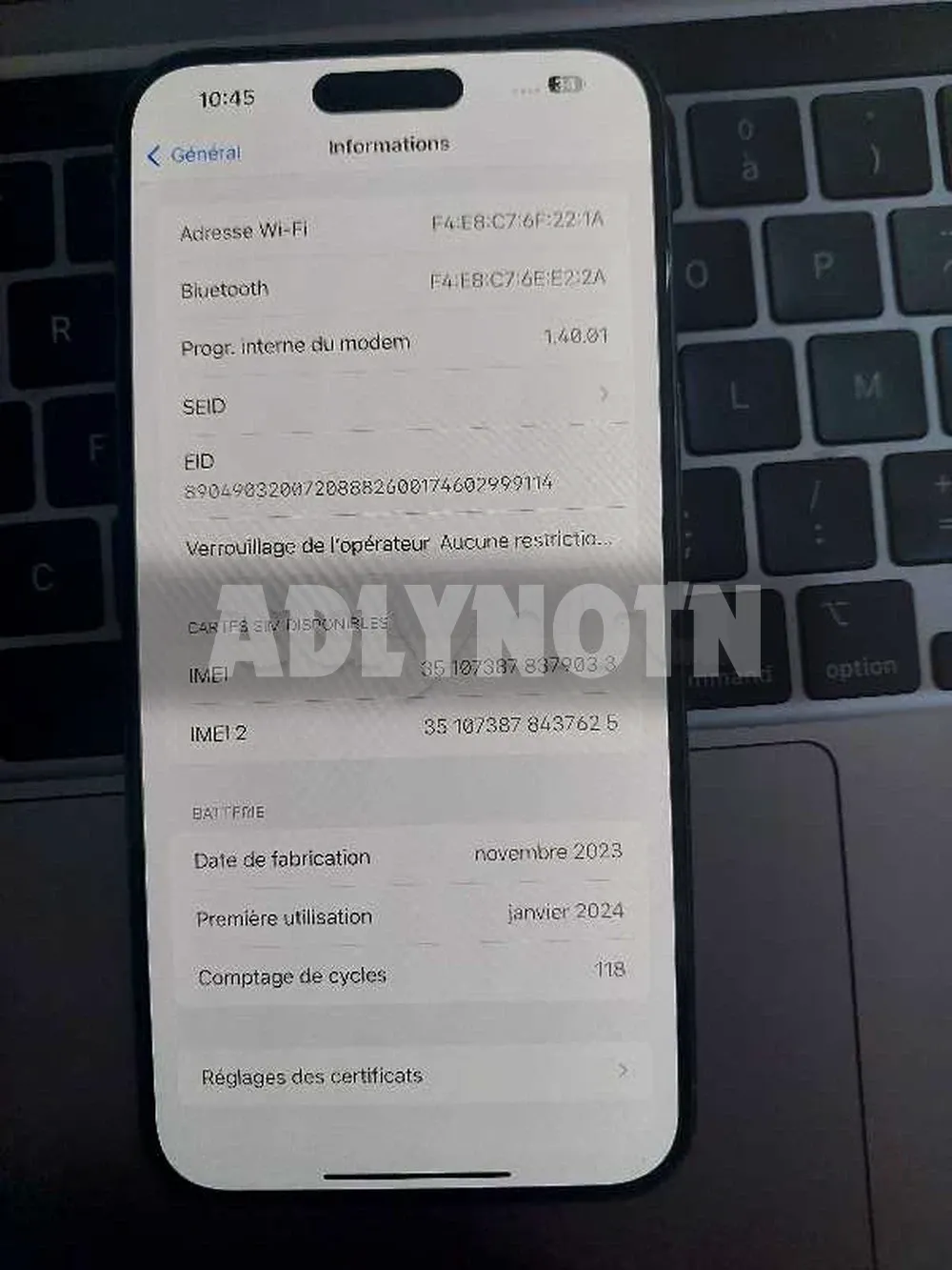 iphone 15 pro max 256gb neuf batterie ? à Tunis - Photo 1