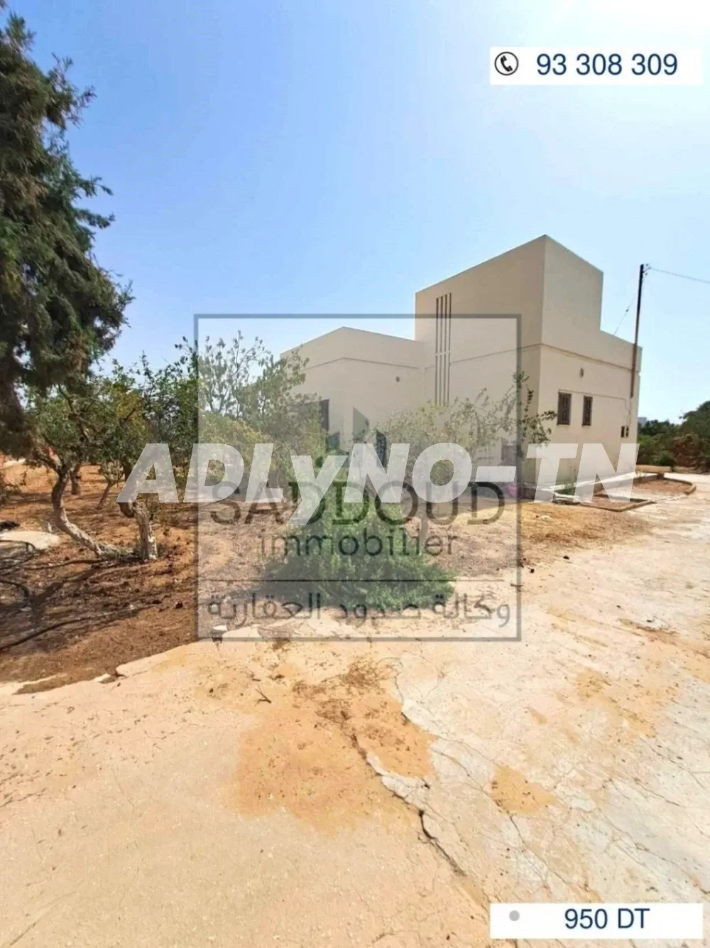 À vendre Villa de 500m² sur un Terrain de 436m² avec deux appartements à Nabeul