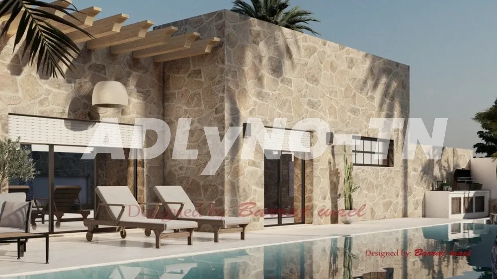Villa 2 Piscines S+3 Ultra-Luxe Riche En Pierre à Medenine - Photo 5