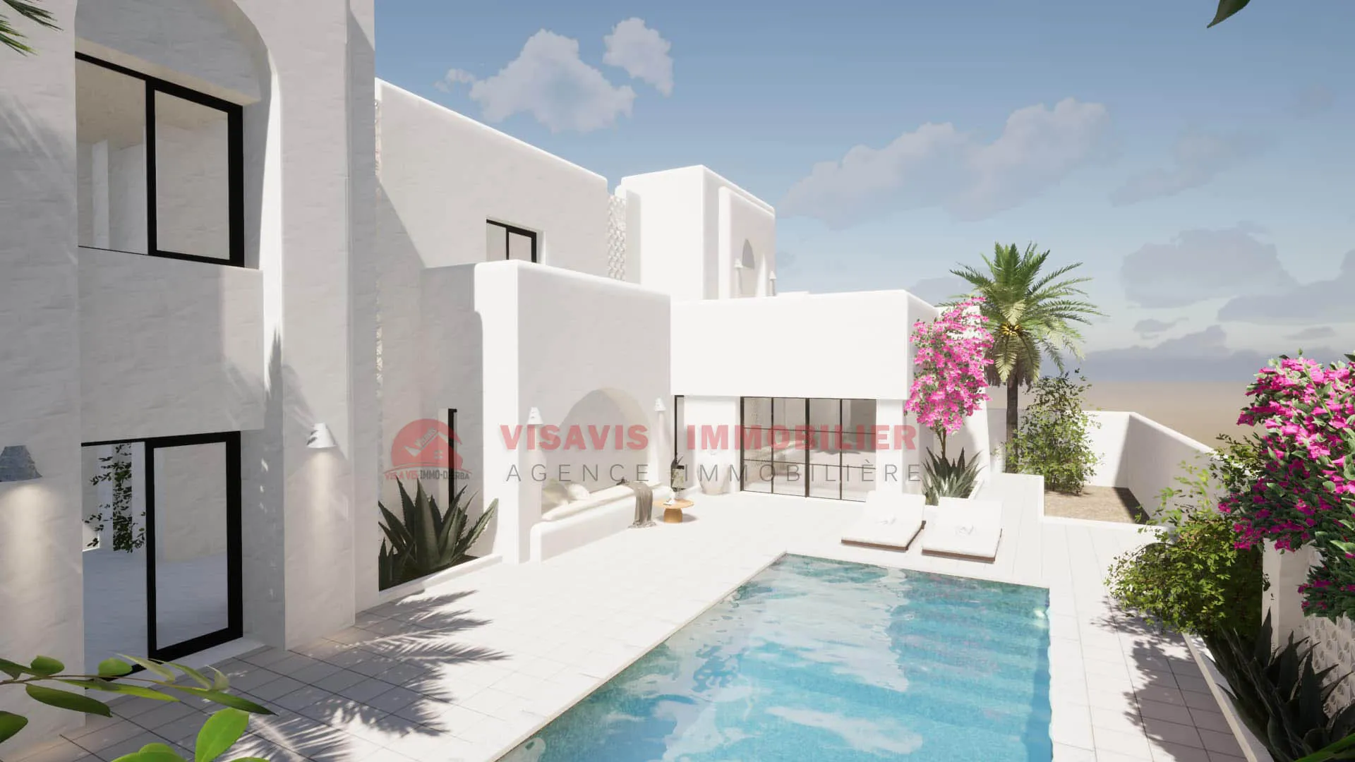 CONSTRUCTION CLÉ EN MAIN - VILLA AVEC PISCINE ZU DJERBA - RÉF P691 à Medenine - Photo 2
