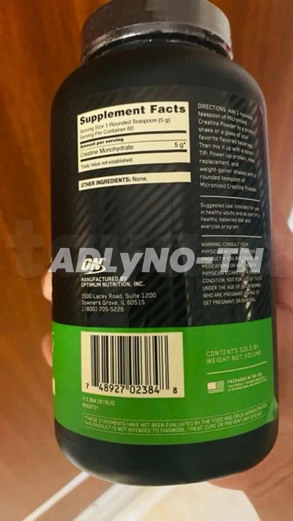 Creatine Monohidrate 300g de marque ON nutrition à Ben Arous - Photo 1