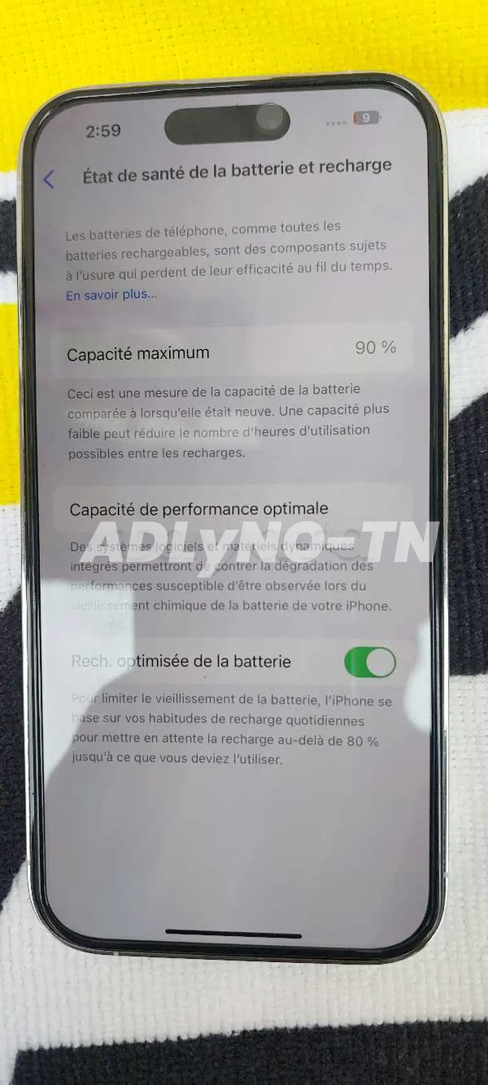 iphone 14 pro 256gb neuf batterie 90 à Tunis - Photo 3