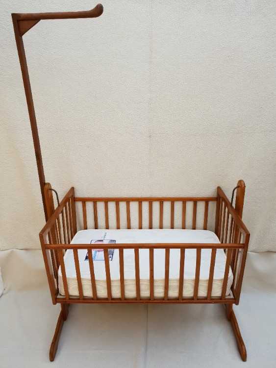 Balancelle Lit Berceau bébé en bois massif avec Ma