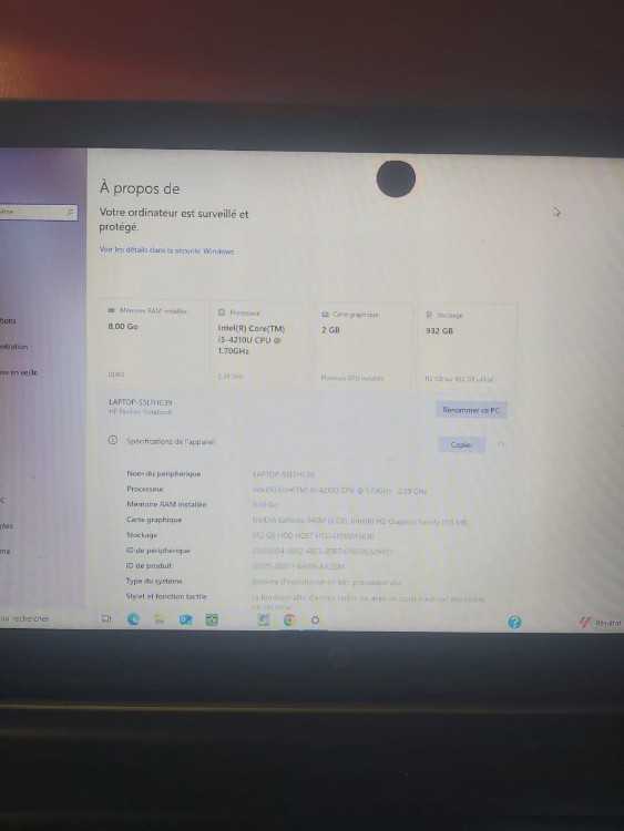 Hp i5 8eme Double Graphique Ram 8 Disc 256 SSD
