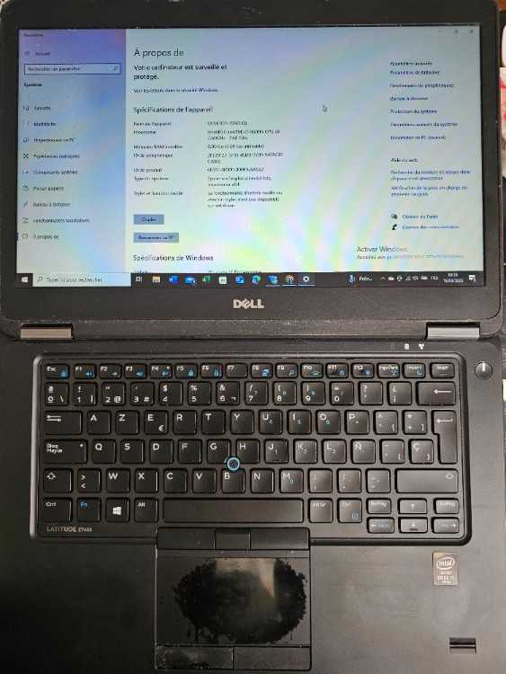 Dell Tactile i5 Ram 8 Disc 256 SSD batterie 4h
