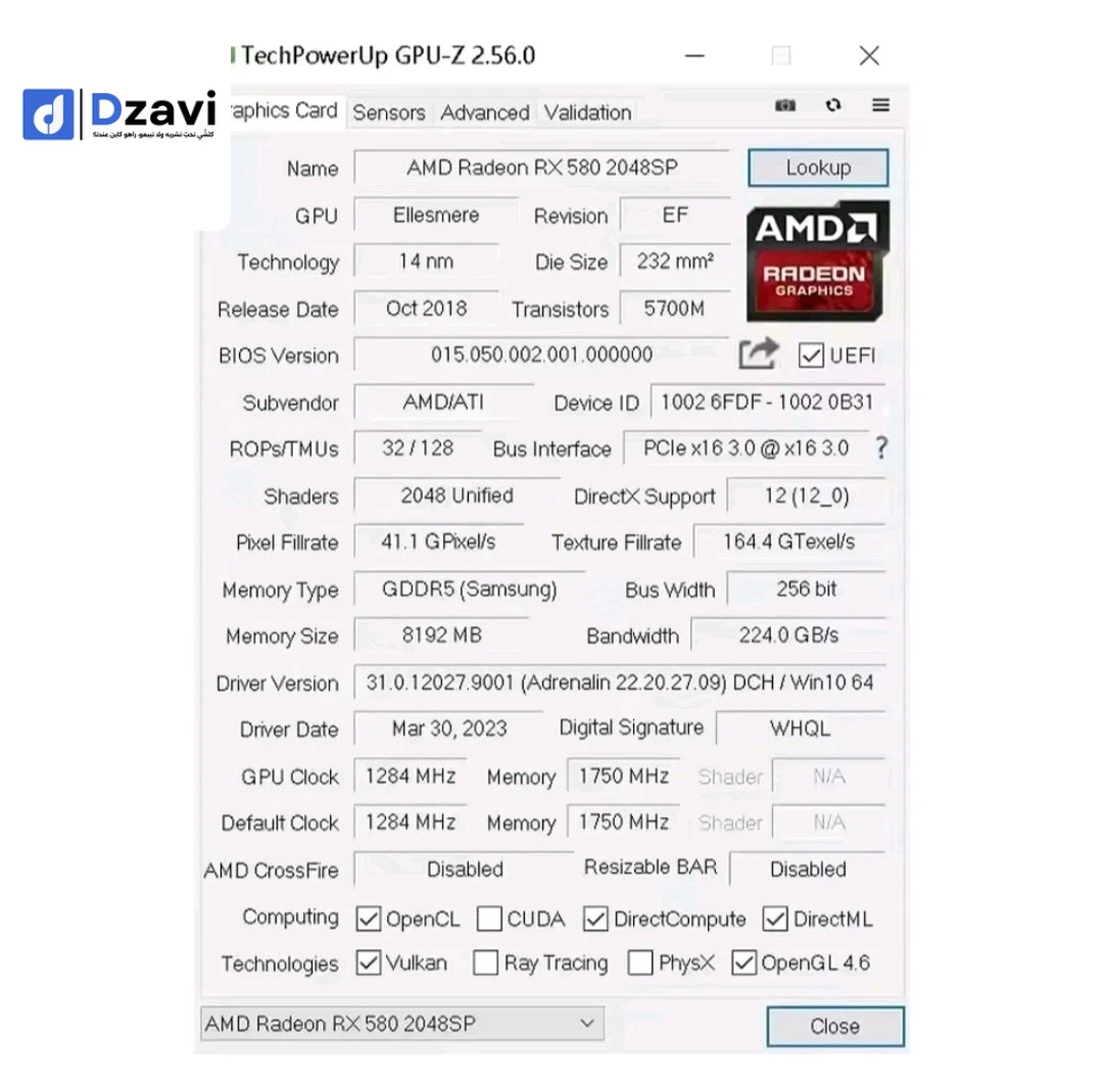 graphic card rx 580 8gb (soyo)
