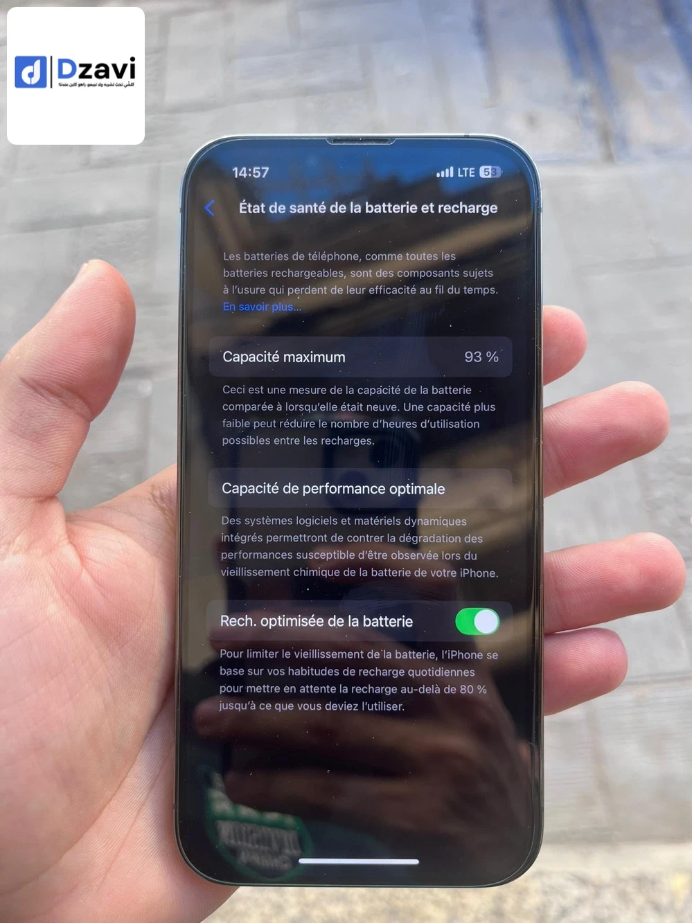 batterie ????93% , Américain ????????, etat 10/10