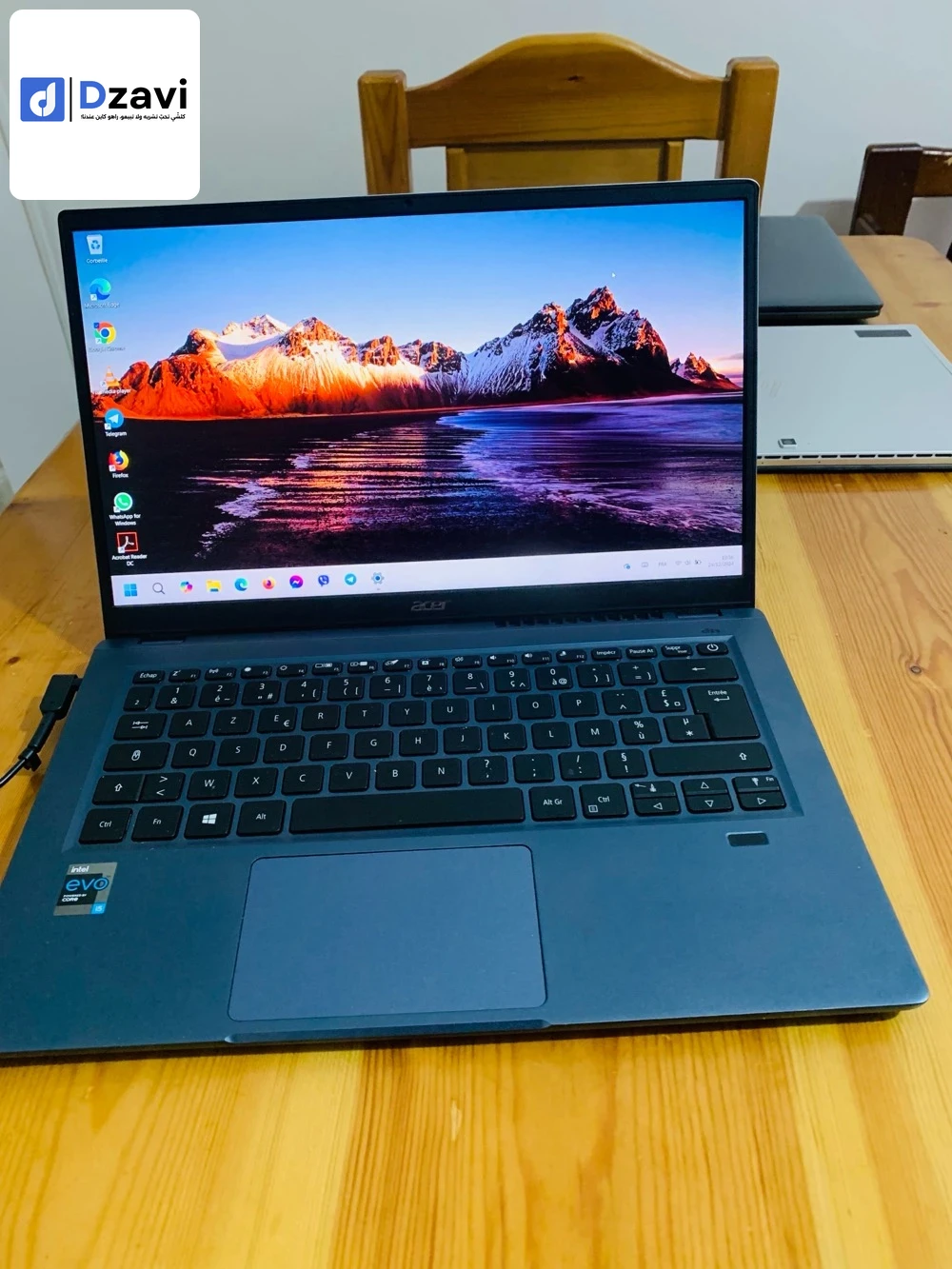 جهاز لابتوب نوع Swift3 المعالج i5 الجيل 11 الداكرة العشوائية 8جاجا الهارد 512 g نوع nvme البطارية اكثر من 5سا مع شاحل اصلي مداخل usb 3.2 / typeC , كاميرا + بصمة الامان كارت شاشة مدمجة iris Xe الحجم 14 بوصة