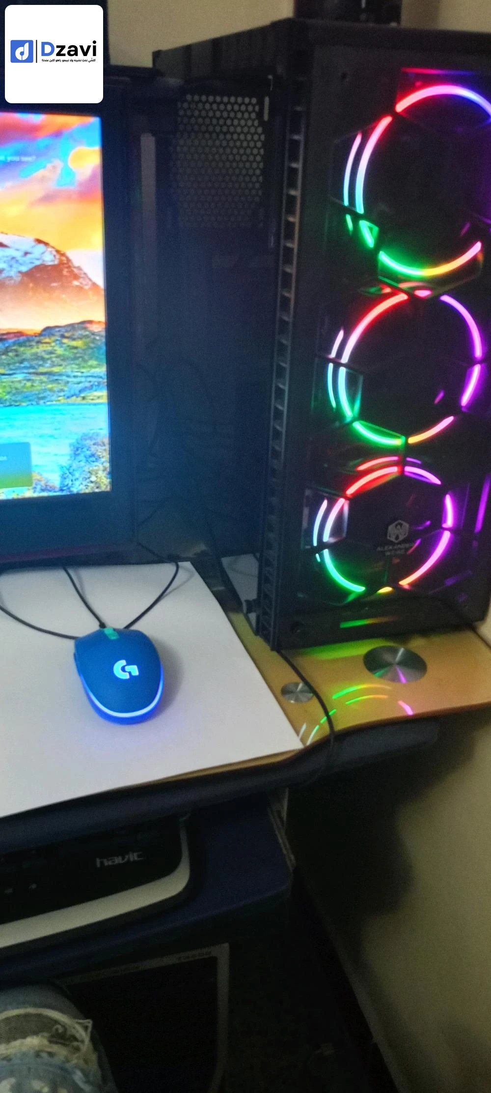 cpu ryzen 5 5600g ram 16gb 3200mhz carte mère asus b550m-k ssd 128gb hdd 500gb psu 750w atx boite Alexandre rgb 3 fan balse ta3 les ram 3ndo 2 my9rach mais nrml khatr fih 4 blase prix 79 livraison 58 waliya