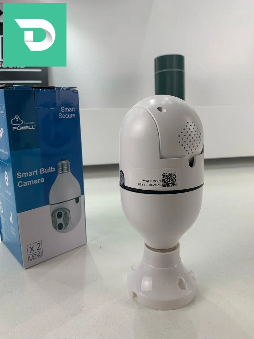 Caméra de Sécurité Ampoule à Double Objectif Suivi Automatique – كاميرة مراقبة بميزة التتبع الذاتي 