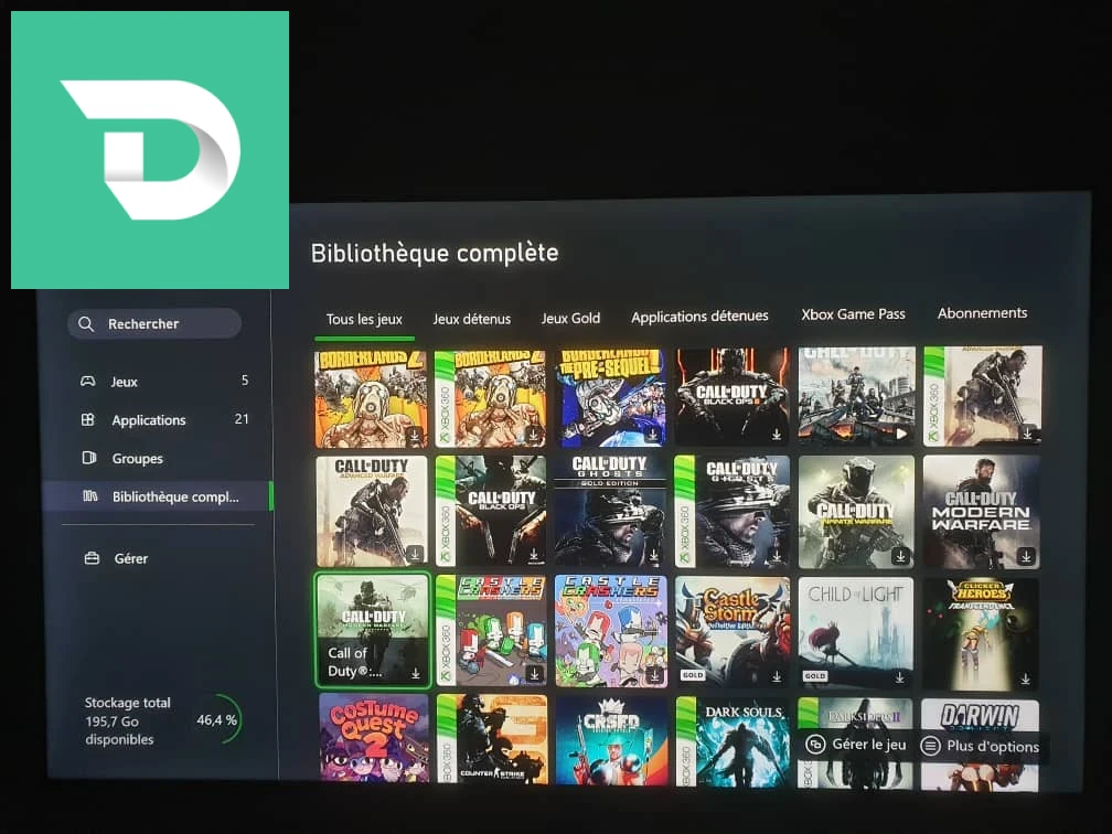 XBox one s 500GB avec 191 jeux etat neuf 