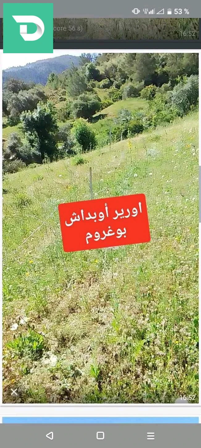 a vendre terrain 40 x 32 mètre (1200 M2 ) située a Boughrom béni ouerthilen.. terrain de construction ou agricole.. électricité gaz..0552528436 