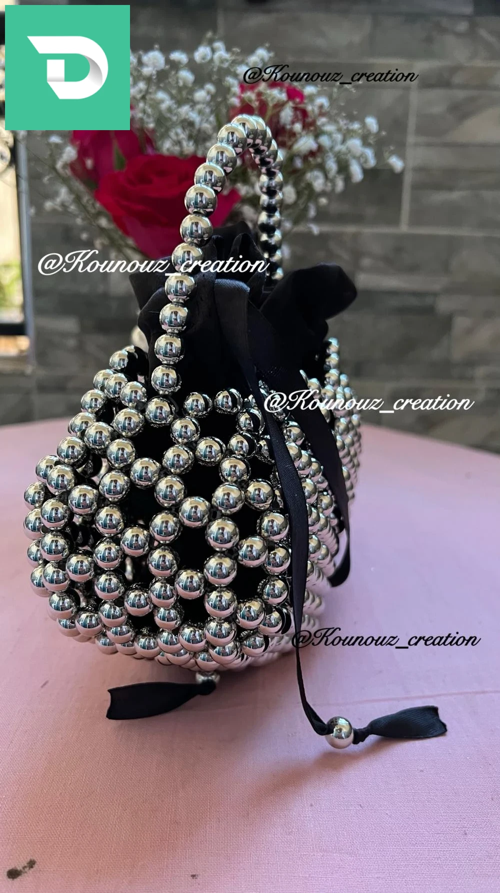 sac en perle حقيبة يد بالخرز 