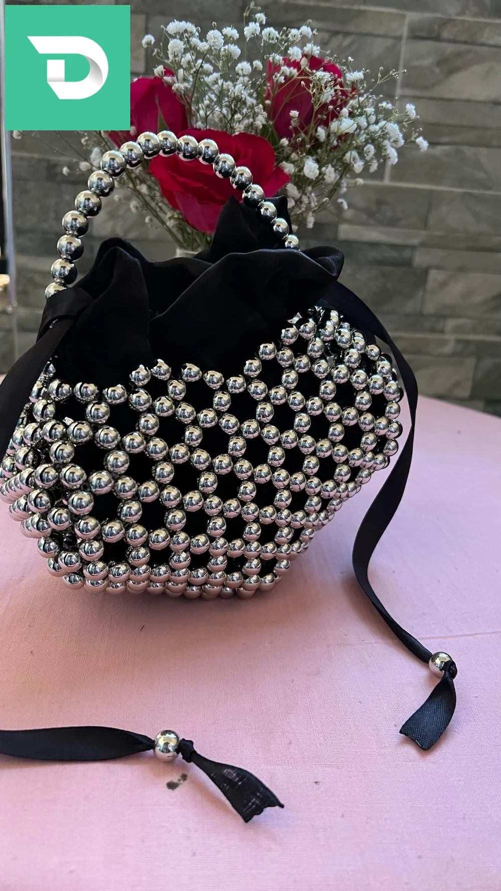 sac en perle حقيبة يد بالخرز 