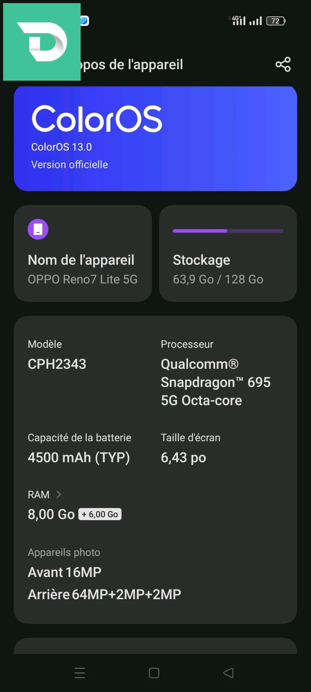 OPPO reno 7 5g 
