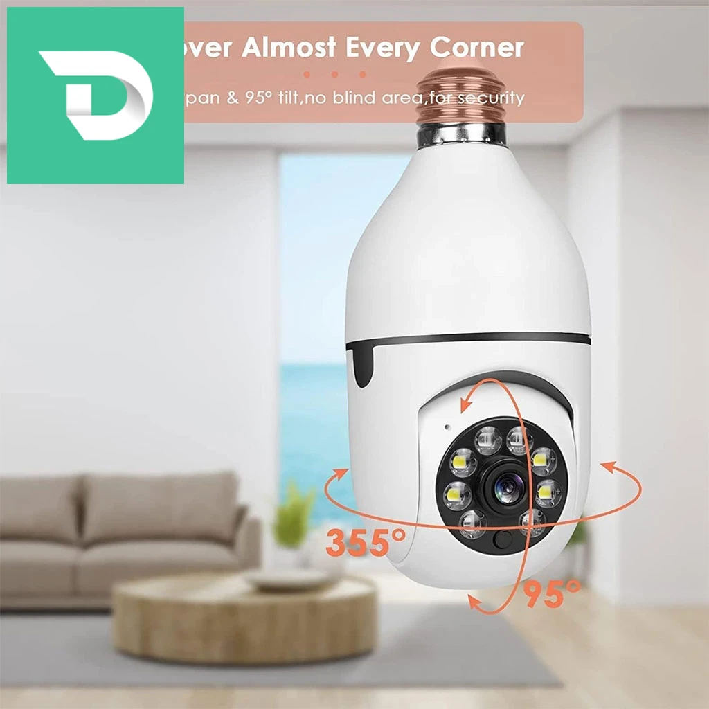 Caméra à ampoule Wi-Fi Vision Panoramique 1080p – كاميرة مراقبة وايفاي 