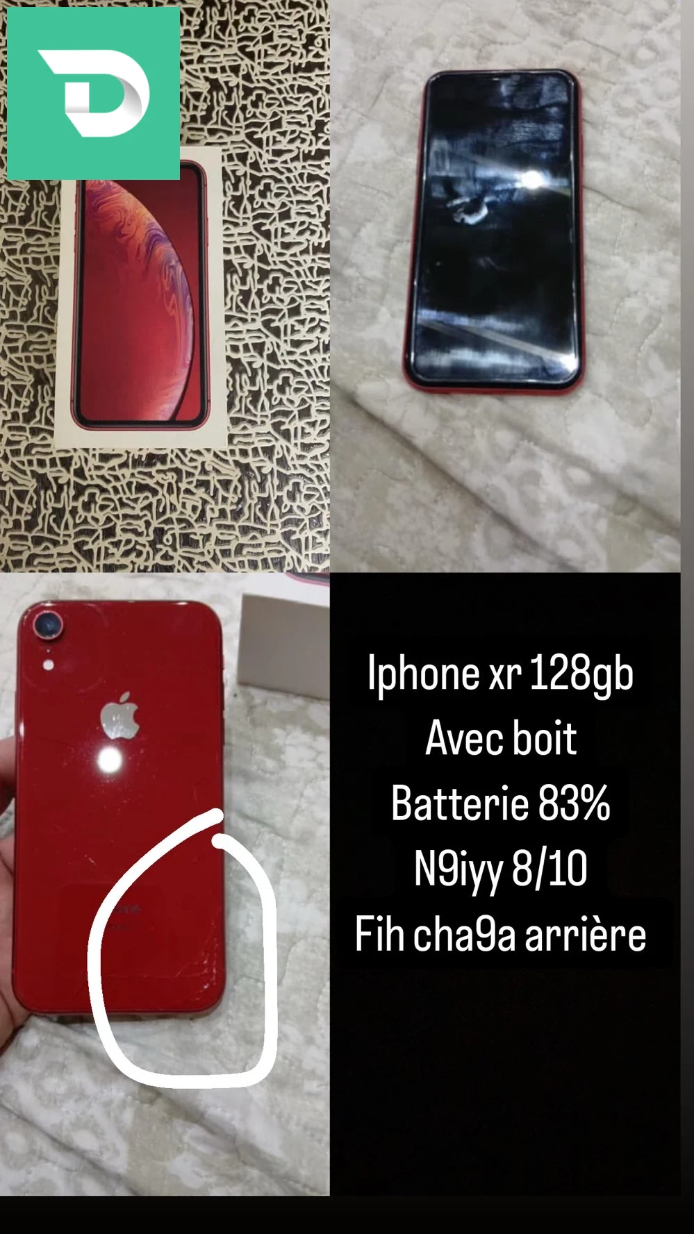 iphone xr avec boit 
