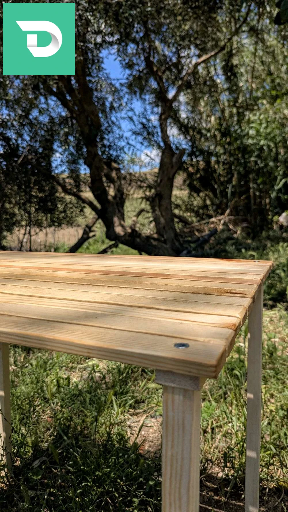 طاولة خشبية قابلة للطي Table pliante 