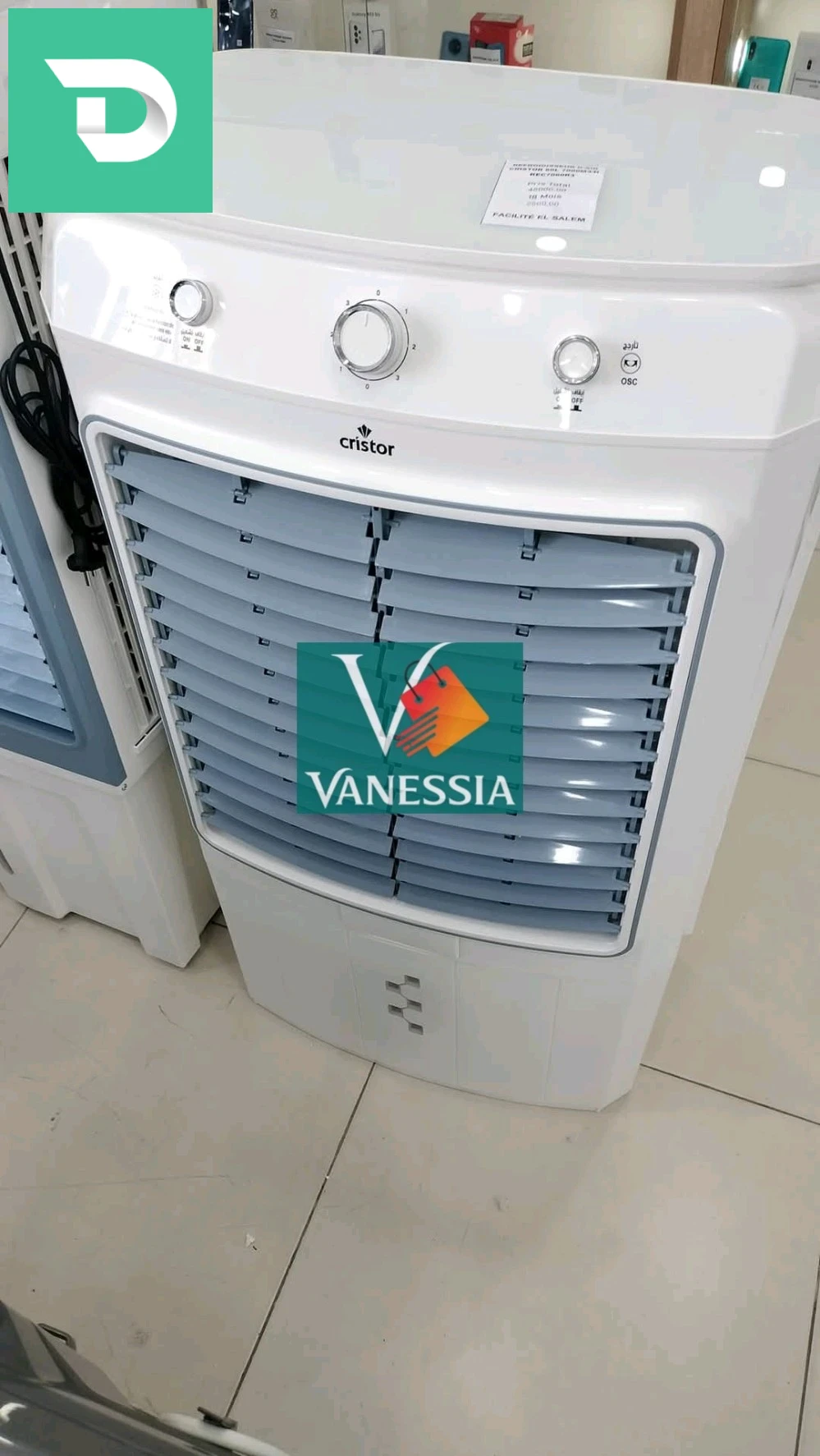 Refroidisseur d’air marque cristor 60L 
