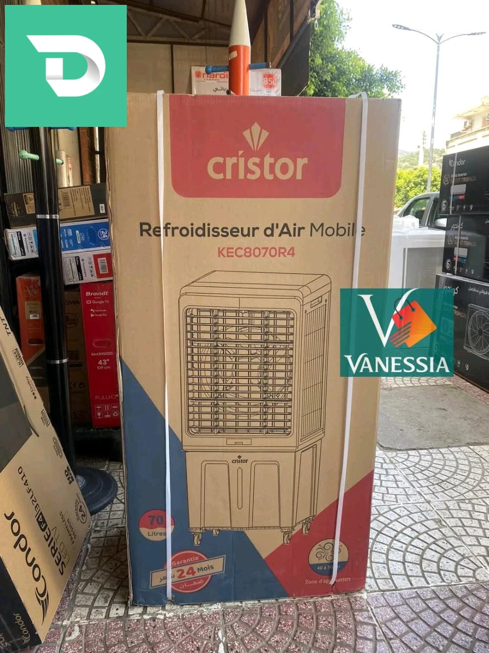 Refroidisseur d’air marque cristor 70L 