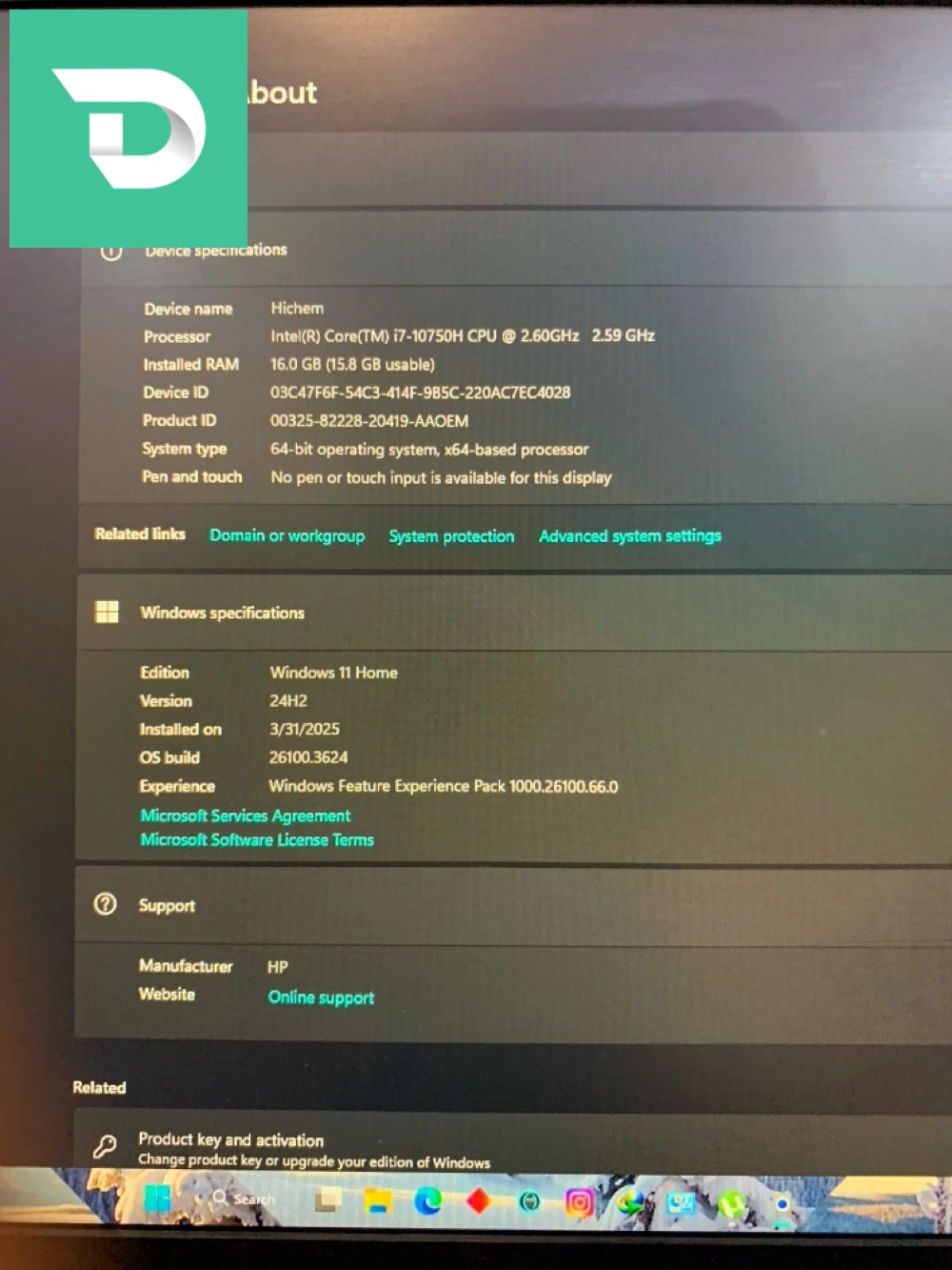 HP OMEN 15 RTX3070 