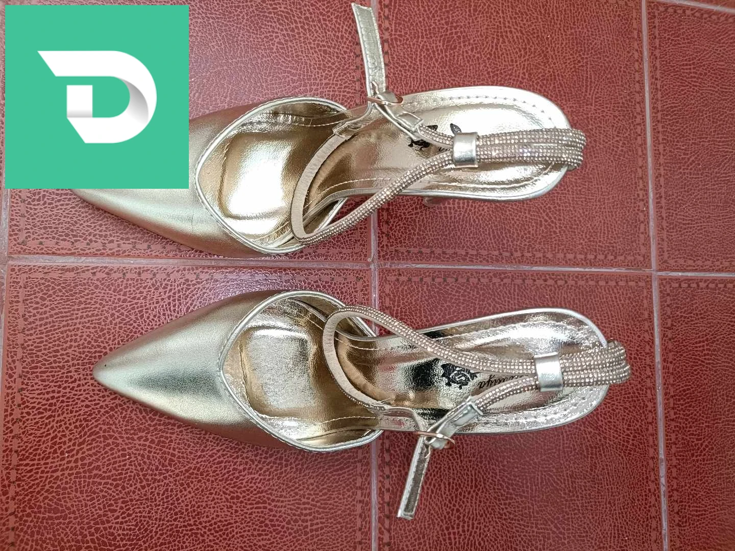 escarpins dorée mariée fête 