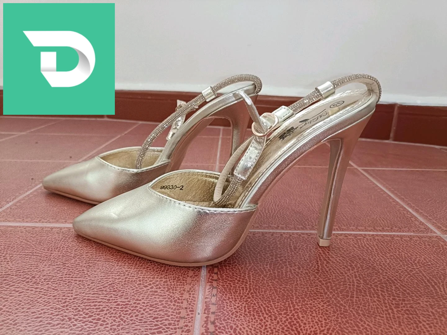 escarpins dorée mariée fête 